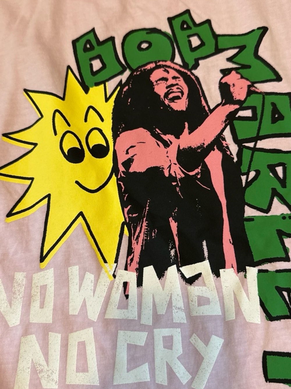 Zara Pink Bob Marley Graphic Tee